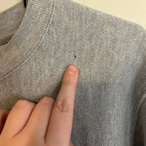 Champion Unisex Reverse Weave Gray Crewneck Sweater - Picture 5 of 7